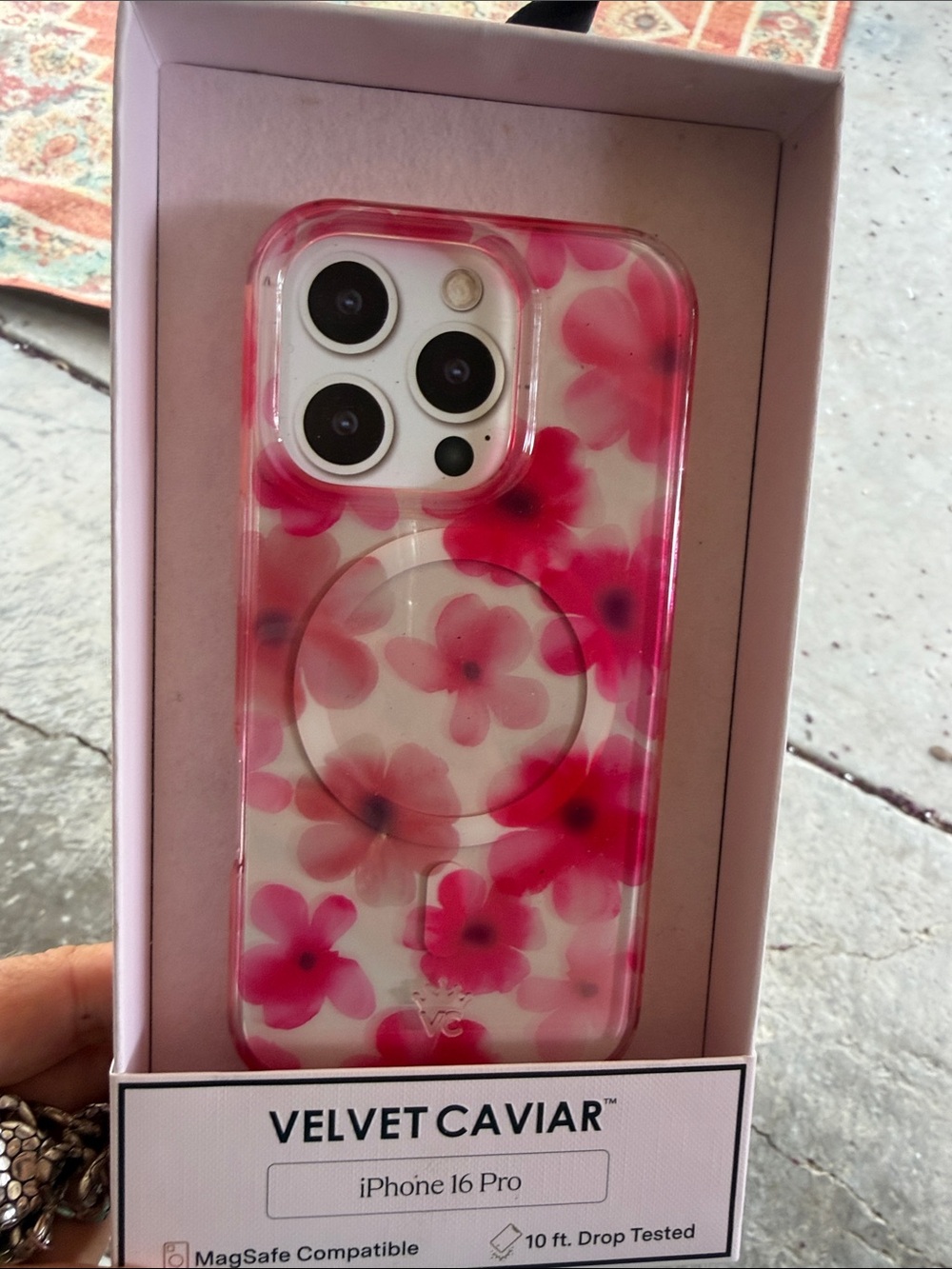 Velvet Caviar Pink Floral MagSafe iPhone Case